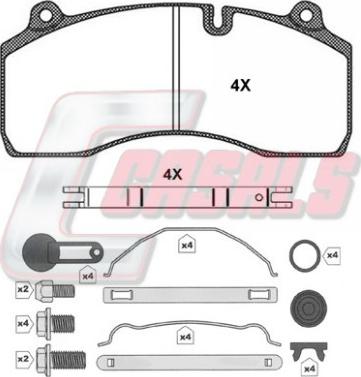 Casals BKM119 - Тормозные колодки, дисковые, комплект autodnr.net