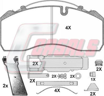 DT Spare Parts 4.90932 - Гальмівні колодки, дискові гальма autocars.com.ua
