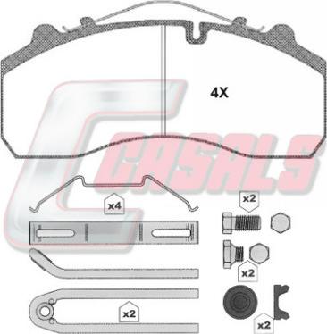 Casals BKM1366 - Гальмівні колодки, дискові гальма autocars.com.ua