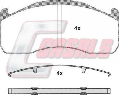Casals BKM151 - Гальмівні колодки, дискові гальма autocars.com.ua