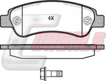 Casals BKM465 - Гальмівні колодки, дискові гальма autocars.com.ua