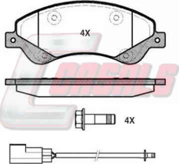 Casals BKM485 - Тормозные колодки, дисковые, комплект autodnr.net