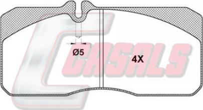 Casals BKM987 - Гальмівні колодки, дискові гальма autocars.com.ua