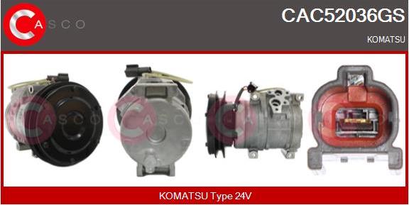 Casco CAC52036GS - Компресор, кондиціонер autocars.com.ua