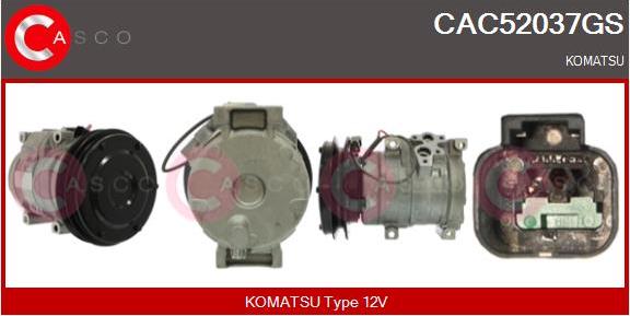 Casco CAC52037GS - Компресор, кондиціонер autocars.com.ua