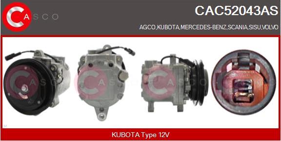 Casco CAC52043AS - Компресор, кондиціонер autocars.com.ua
