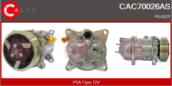 Casco CAC70026AS - Компресор, кондиціонер autocars.com.ua