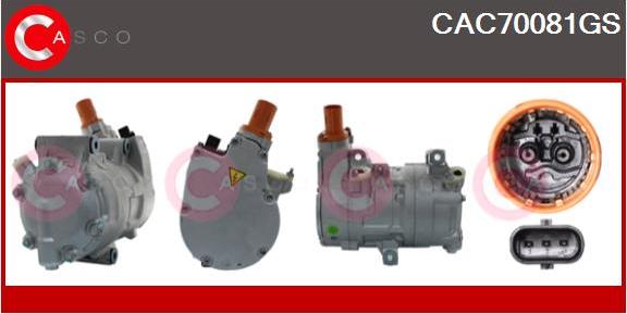 Casco CAC70081GS - Компресор, кондиціонер autocars.com.ua