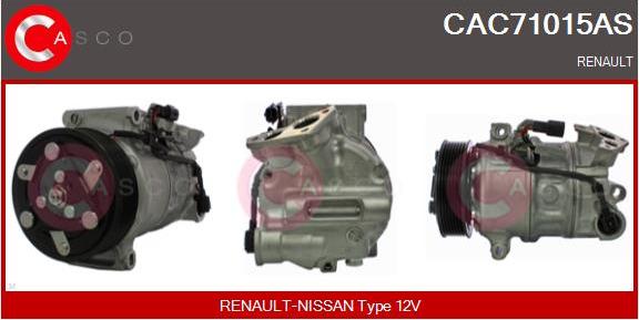 Casco CAC71015AS - Компресор, кондиціонер autocars.com.ua