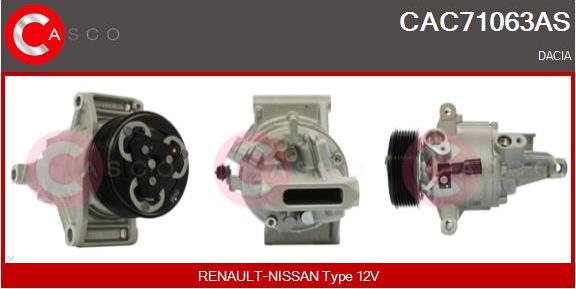Casco CAC71063AS - Компресор, кондиціонер autocars.com.ua