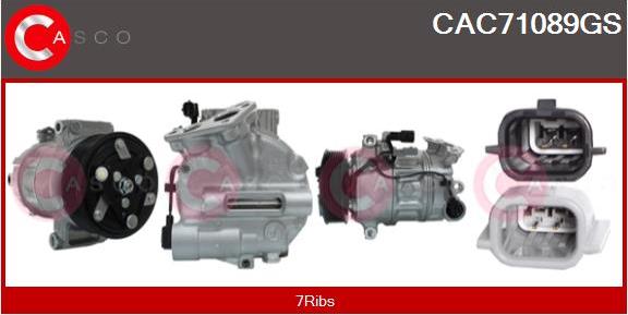Casco CAC71089GS - Компресор, кондиціонер autocars.com.ua
