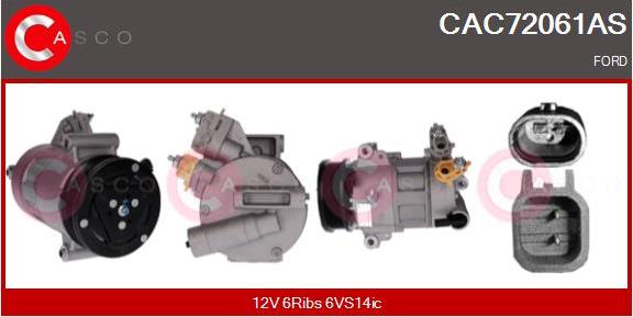 Casco CAC72061AS - Компресор, кондиціонер autocars.com.ua