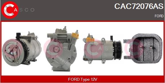 Casco CAC72076AS - Компресор, кондиціонер autocars.com.ua
