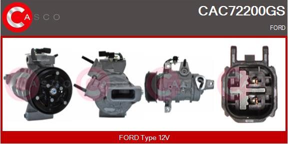 Casco CAC72200GS - Компресор, кондиціонер autocars.com.ua