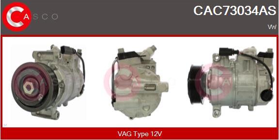 Casco CAC73034AS - Компресор, кондиціонер autocars.com.ua