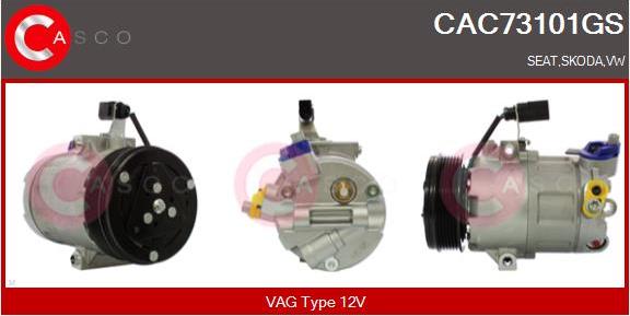 Casco CAC73101GS - Компрессор кондиционера avtokuzovplus.com.ua