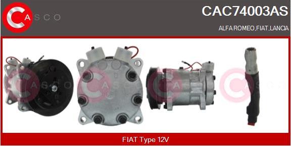 Casco CAC74003AS - Компресор, кондиціонер autocars.com.ua