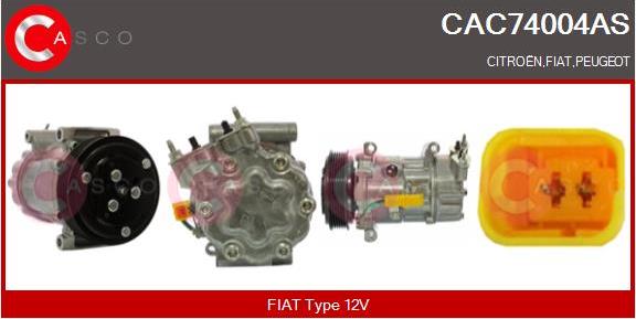 Casco CAC74004AS - Компресор, кондиціонер autocars.com.ua