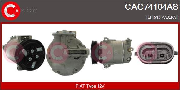 Casco CAC74104AS - Компресор, кондиціонер autocars.com.ua