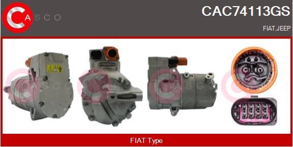 Casco CAC74113GS - Компресор, кондиціонер autocars.com.ua