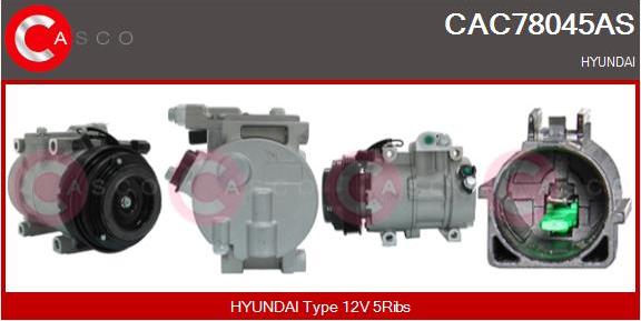 Casco CAC78045AS - Компресор, кондиціонер autocars.com.ua