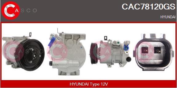 Casco CAC78120GS - Компресор, кондиціонер autocars.com.ua