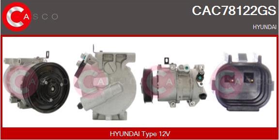 Casco CAC78122GS - Компресор, кондиціонер autocars.com.ua