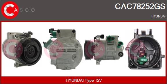 Casco CAC78252GS - Компресор, кондиціонер autocars.com.ua
