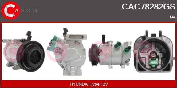 Casco CAC78282GS - Компресор, кондиціонер autocars.com.ua