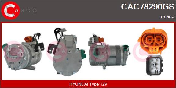 Casco CAC78290GS - Компресор, кондиціонер autocars.com.ua