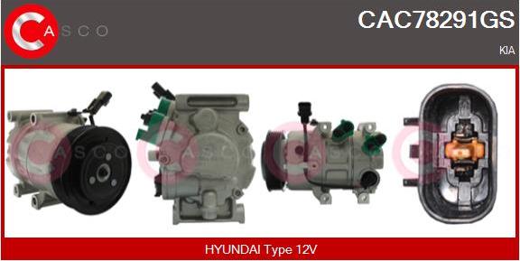 Casco CAC78291GS - Компресор, кондиціонер autocars.com.ua