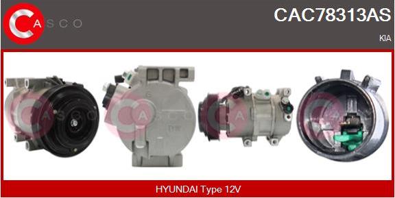 Casco CAC78313AS - Компресор, кондиціонер autocars.com.ua