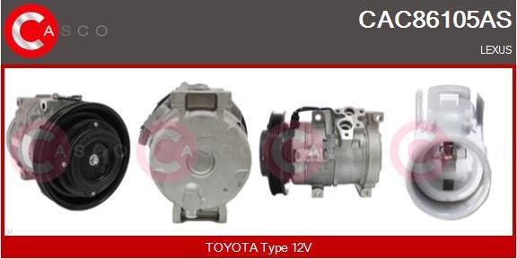 Casco CAC86105AS - Компресор, кондиціонер autocars.com.ua