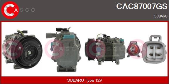 Casco CAC87007GS - Компресор, кондиціонер autocars.com.ua