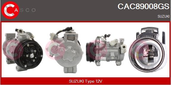 Casco CAC89008GS - Компресор, кондиціонер autocars.com.ua