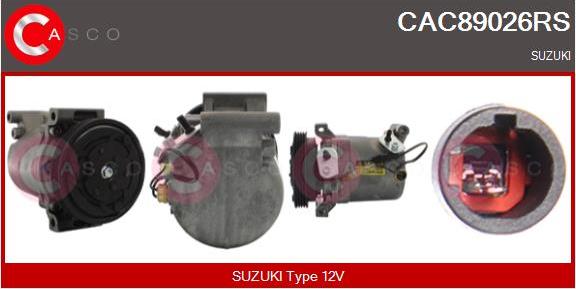 Casco CAC89026RS - Компресор, кондиціонер autocars.com.ua