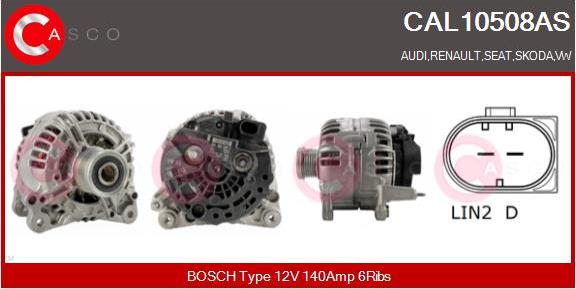 Casco CAL10508AS - Генератор autocars.com.ua