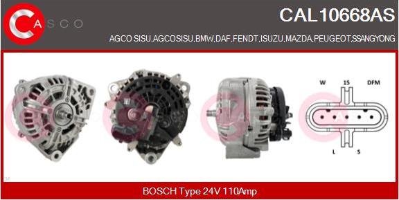 Casco CAL10668AS - Генератор autocars.com.ua