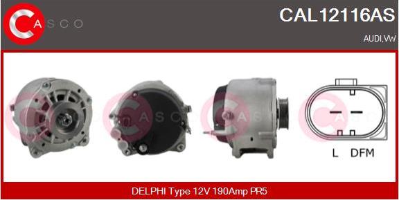 Casco CAL12116AS - Генератор autocars.com.ua