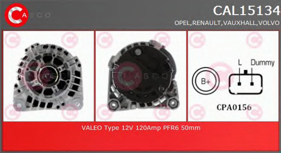 Casco CAL15134 - Генератор avtokuzovplus.com.ua