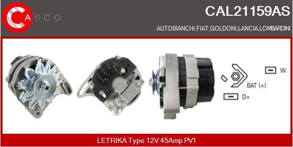 Casco CAL21159AS - Генератор autocars.com.ua