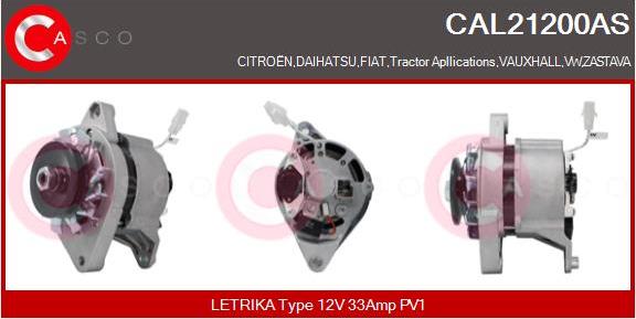 Casco CAL21200AS - Генератор avtokuzovplus.com.ua