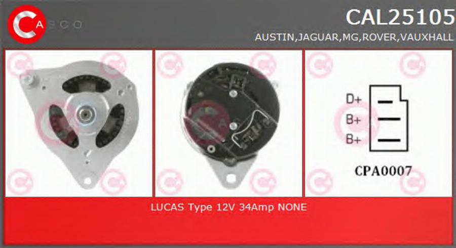 Casco CAL25105 - Генератор avtokuzovplus.com.ua