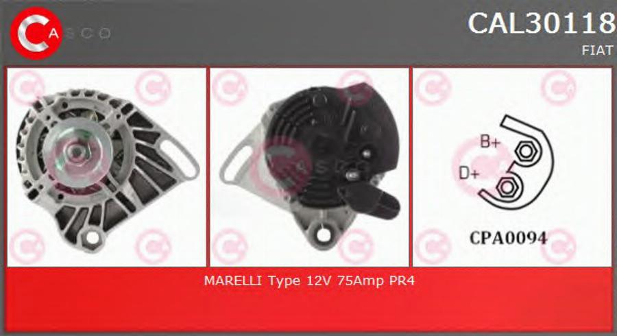 Casco CAL30118 - Генератор avtokuzovplus.com.ua