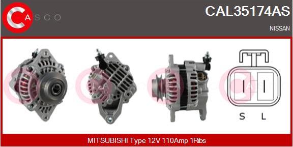 Casco CAL35174AS - Генератор autocars.com.ua