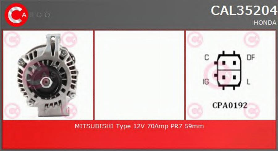 Casco CAL35204 - Генератор autodnr.net