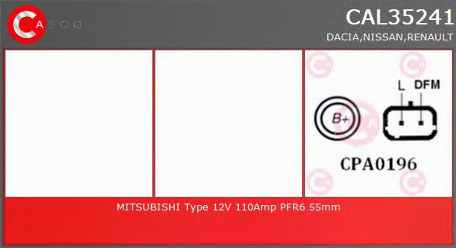 Casco CAL35241 - Генератор autodnr.net