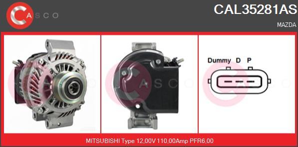 Casco CAL35281AS - Генератор autocars.com.ua