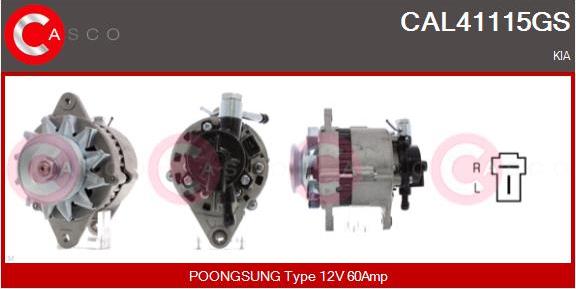 Casco CAL41115GS - Генератор avtokuzovplus.com.ua