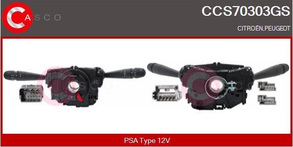 Casco CCS70303GS - Вимикач на рульовій колонці autocars.com.ua